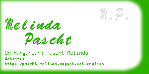 melinda pascht business card